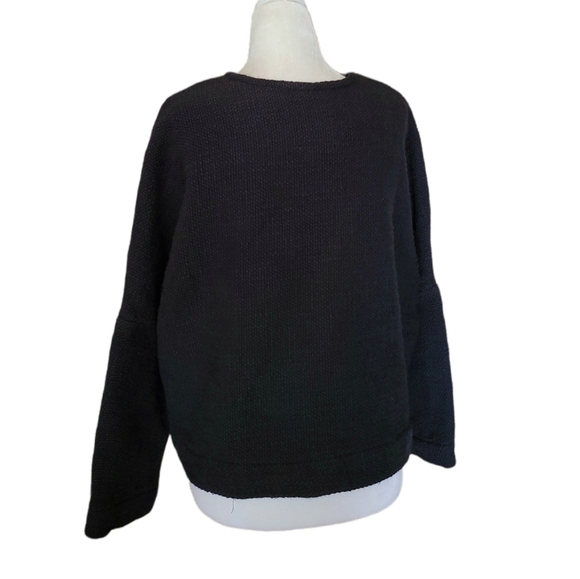 Women's Black Crew Neck Sweater - Picture 6 of 10